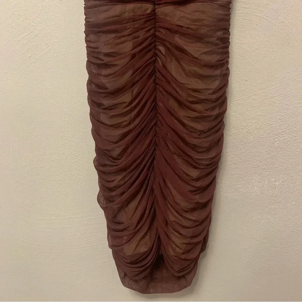 Nookie Mecca Mini Dress in Chocolate Size Small